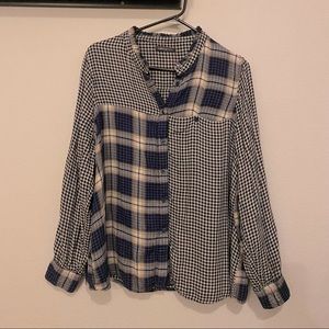 Multi-print flannel/blouse